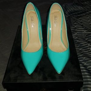 💥🆕️Bella Luna Teal Blue 4 inch Heels💥